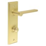 Burlington Fitzrovia Door Handles On Back Plate with Turn & Release