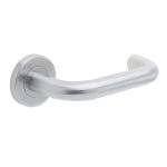 Stainless Steel Orbit 19mm Door Handles On Rose