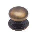 Heritage Brass - Victorian Round Cabinet Knob with Base
