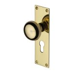Heritage Brass - Balmoral Door Knob on Plate