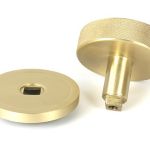 Satin Brass Brompton Centre Door Knob (Plain)