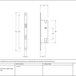BZP Winkhaus 92mm Single Espag Lock 45mm BS