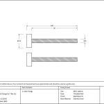 Matt Black SS (304) 100mm Bolt Fixings for T Bar (2) - Offset