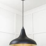Smooth Brass Frankley Pendant in Elan Black