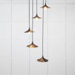 Smooth Copper Flora Cluster Pendant in Elan Black