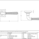 AnvilHammered Newbury Lever on Rose Set (Square) Unsprung