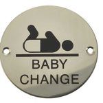 Stainless Steel Baby Change Symbol