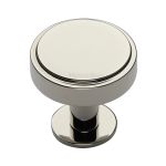Heritage Brass - Stepped Disc Cabinet Knob with Rose