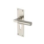 Heritage Brass - Bauhaus Door Handle on Plate