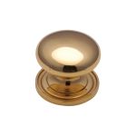 Heritage Brass - Victorian Round Cabinet Knob with Base