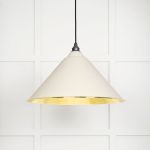 Hammered Brass Hockley Pendant in Teasel