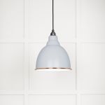 White Gloss Brindley Pendant in Birch