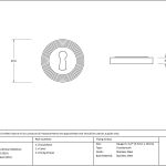 Anvil Round Escutcheon (Beehive)