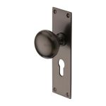 Heritage Brass - Balmoral Door Knob on Plate