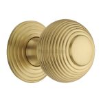 Heritage Brass - Reeded Cabinet Knob with Base