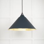 Smooth Brass Hockley Pendant in Soot