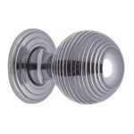 Heritage Brass - Reeded Cabinet Knob with Base