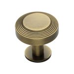 Heritage Brass - Ridge Cabinet Knob with Rose