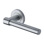 Heritage Brass - Phoenix Door Handle on Round Rose
