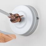 Smooth Copper Flora Wall Light in Flock