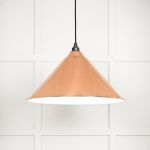 White Gloss Hockley Pendant in Copper