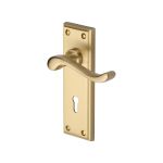 Heritage Brass - Edwardian Door Handle on Plate