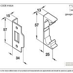 Black ½" Rebate Kit for Tubular Mortice Latch