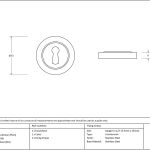 Anvil Round Escutcheon (Plain)