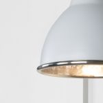 Hammered Nickel Brindley Wall Light in Birch