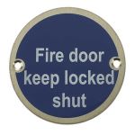 Stainless Steel Fire Door Keep Locked Shut