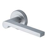Heritage Brass - Metro Mid Century Door Handle on Round Rose