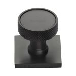 Heritage Brass - Florence Knurled Cabinet Knob with Square Backplate