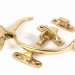 Polished Brass Cast Suffolk Latch Set