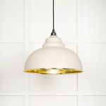Hammered Brass Harborne Pendant in Teasel