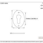 From The Anvil Oval Euro Profile Escutcheon