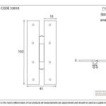 Anvil H Hinge (pair)