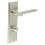 Burlington Fitzrovia Door Handles On Back Plate with Turn & Release