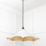 Smooth Brass Flora Pendant in Flock