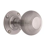 Heritage Brass - Reeded Mortice Door Knob on Rose