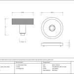 Anvil Brompton Centre Door Knob (Art Deco)