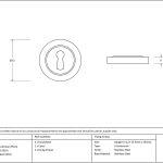 Anvil Round Escutcheon (Plain)