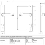 Black Cottage Slimline Lever Espag. Lock Set