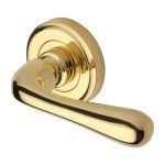 Heritage Brass - Charlbury Door Handle on Round Rose