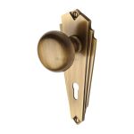 Heritage Brass - Broadway Door Knob on Plate