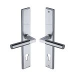 Heritage Brass - Bauhaus LH Door Handle on Plate