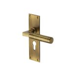 Heritage Brass - Bauhaus Door Handle on Plate