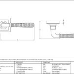 AnvilHammered Newbury Lever on Rose Set (Square)