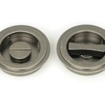 Anvil Art Deco Round Pull - Privacy Set