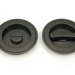 Anvil Art Deco Round Pull - Privacy Set