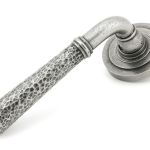 Anvil Hammered Newbury Lever on Rose Set (Art Deco)